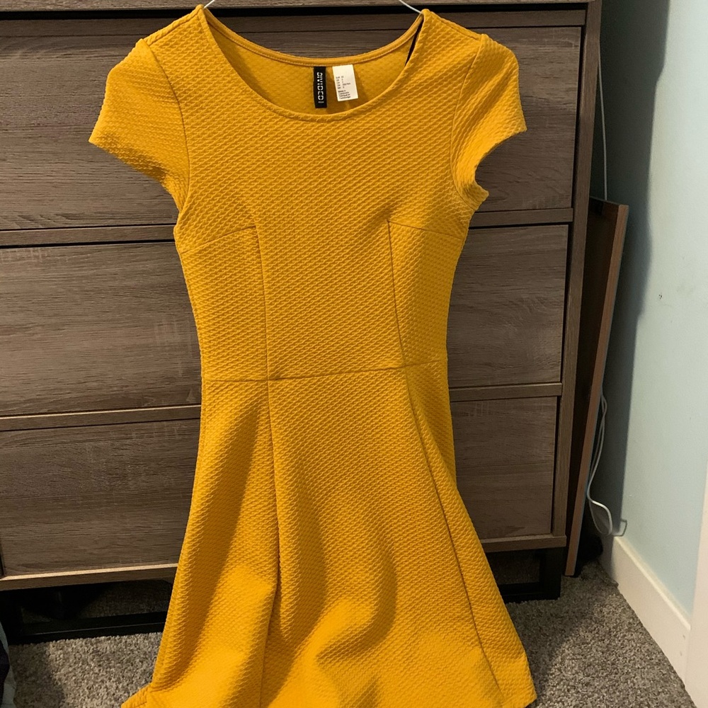 Yellow skater dress